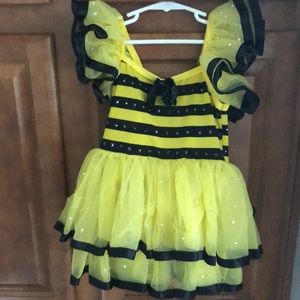 Bumble bee figure skating costume
